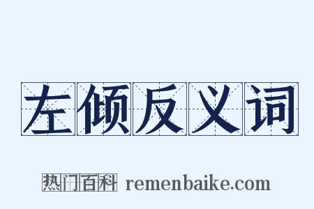 左倾反义词是什么意思的图片